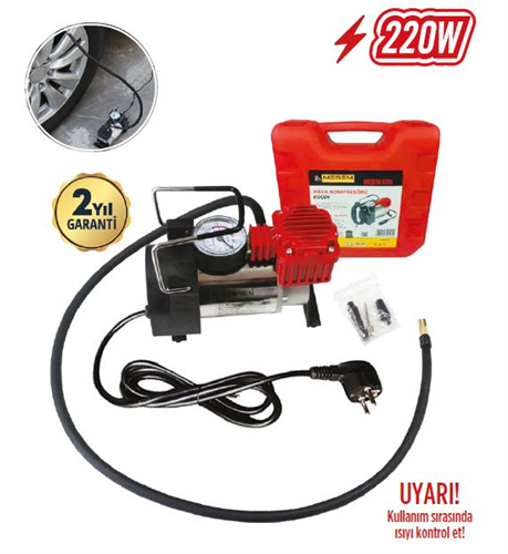 MEŞEM Küçük Hava Kompresörü Elektirikli 1 Pistonlu (6/Koli)✓